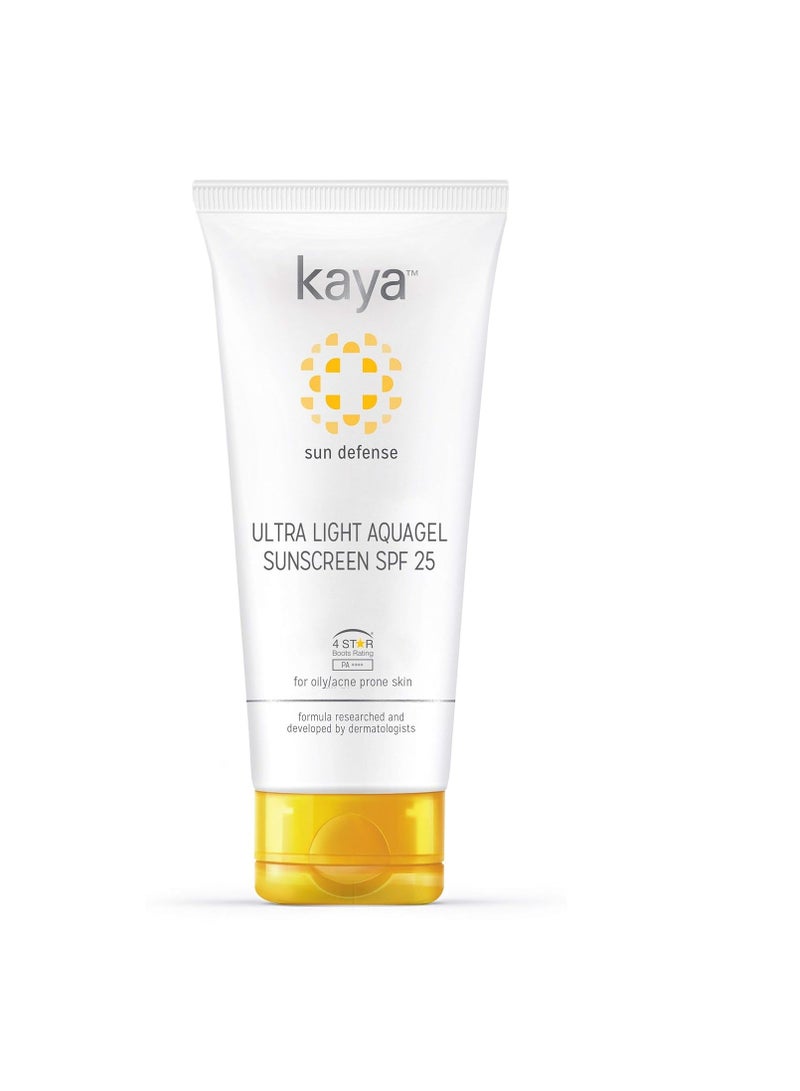 Kaya Clinic Ultra Light Aquagel Sunscreen Gel With SPF25 50ml Fragrance Free For Oily Acne Prone Skin