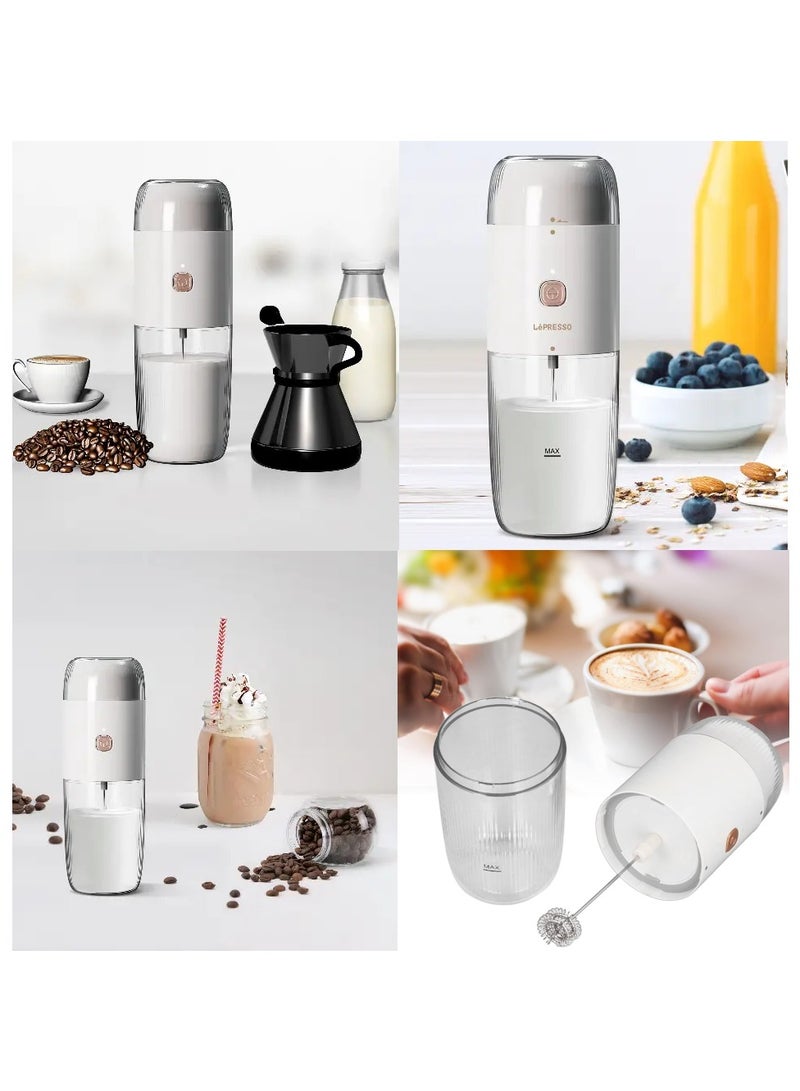 LePresso 2in1 45W Portable Milk Frother and Grinder - White