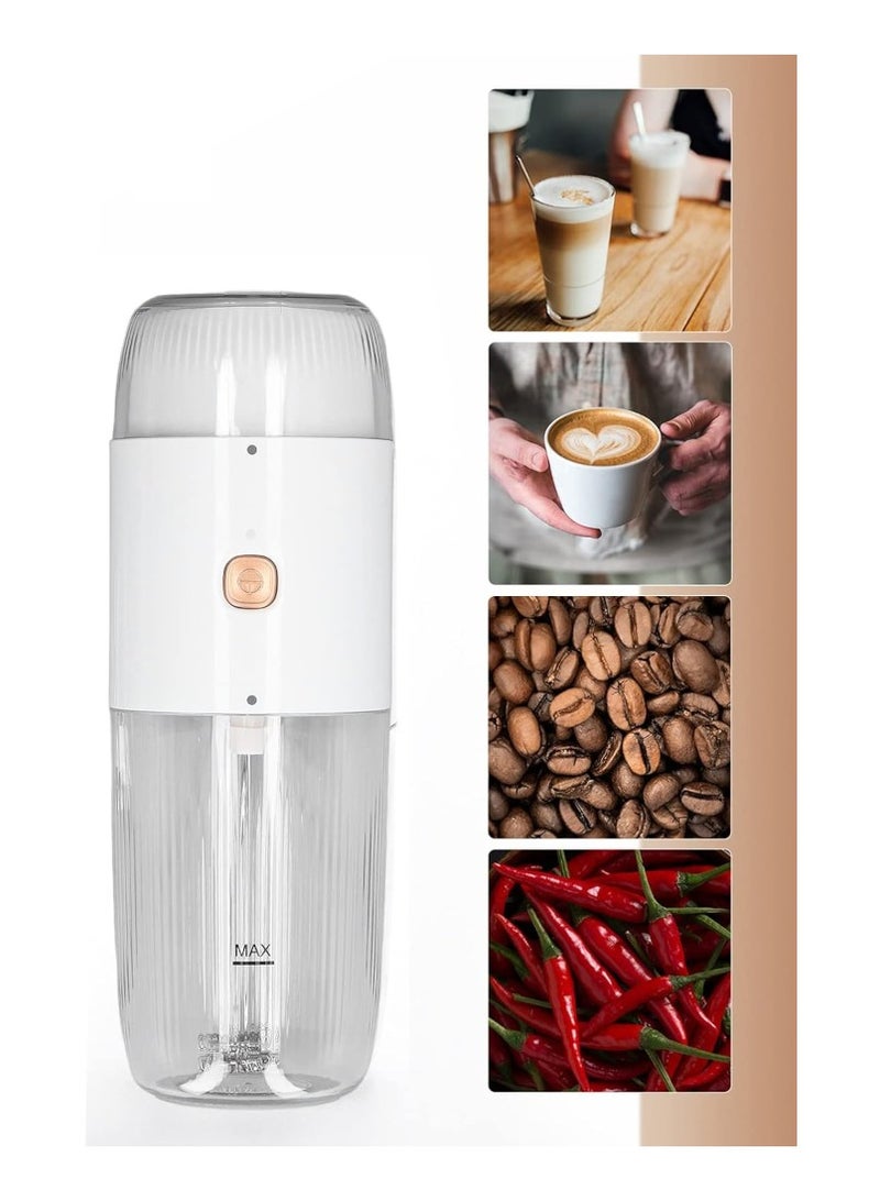 LePresso 2in1 45W Portable Milk Frother and Grinder - White