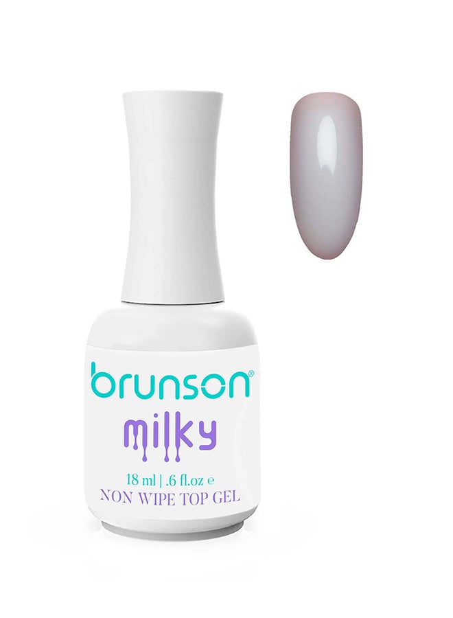 Milky White No Wipe UV/LED Gel Top 18ml BMKTC