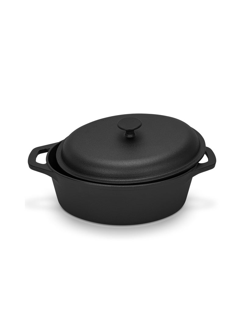 Casserole with Cast Iron Lid 33x26cm/6LTR with Lid Cast Iron