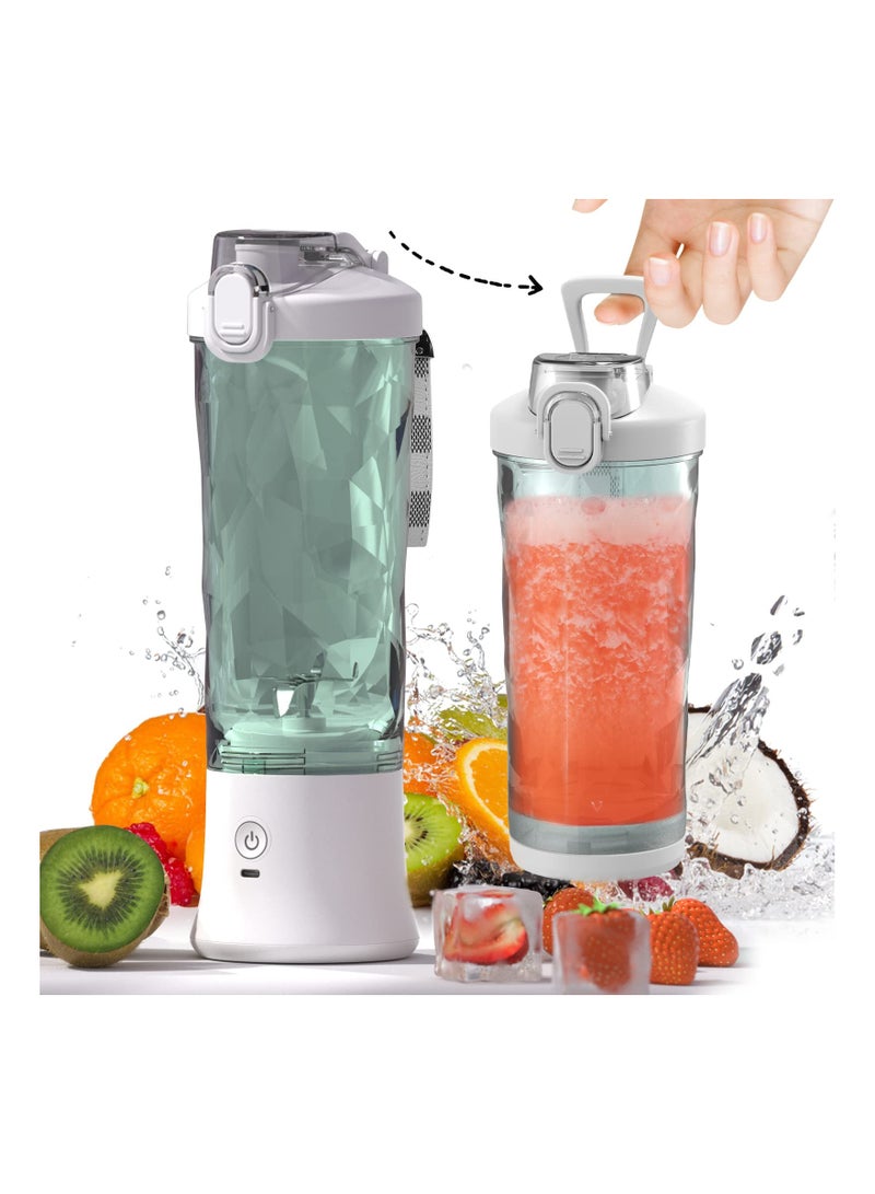 Portable Personal Blender, for Shakes and Smoothies with 6 Blade 20 Oz Travel Cup USB Rechargeable for Kitchen, Home, Travel