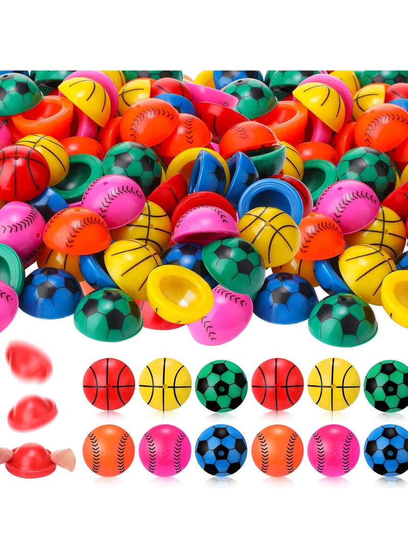 Rubber Sport Ball, 50PCS Half Ball Toys, 90s Toys for Boys and Girls, Birthday Party Favors, Classroom Awards, Goodie Bag Fillers(Multi-Colors)