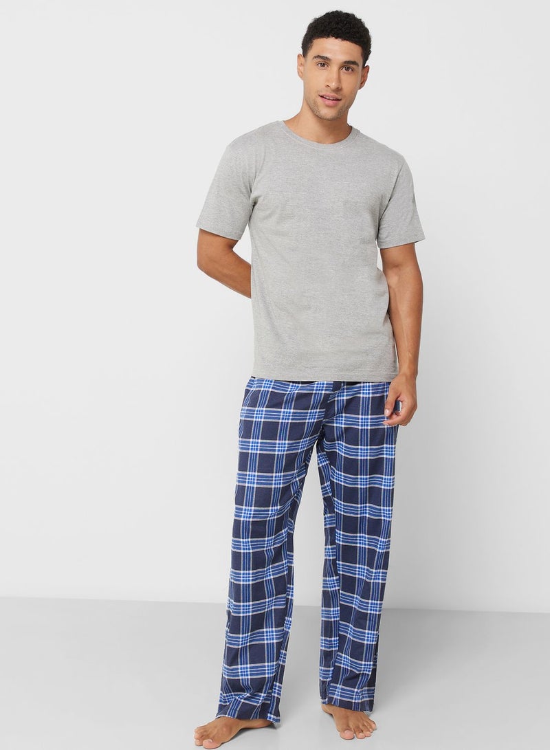 Men'S Foxbury Jersey Short Sleeve T-Shirt & Woven Pants