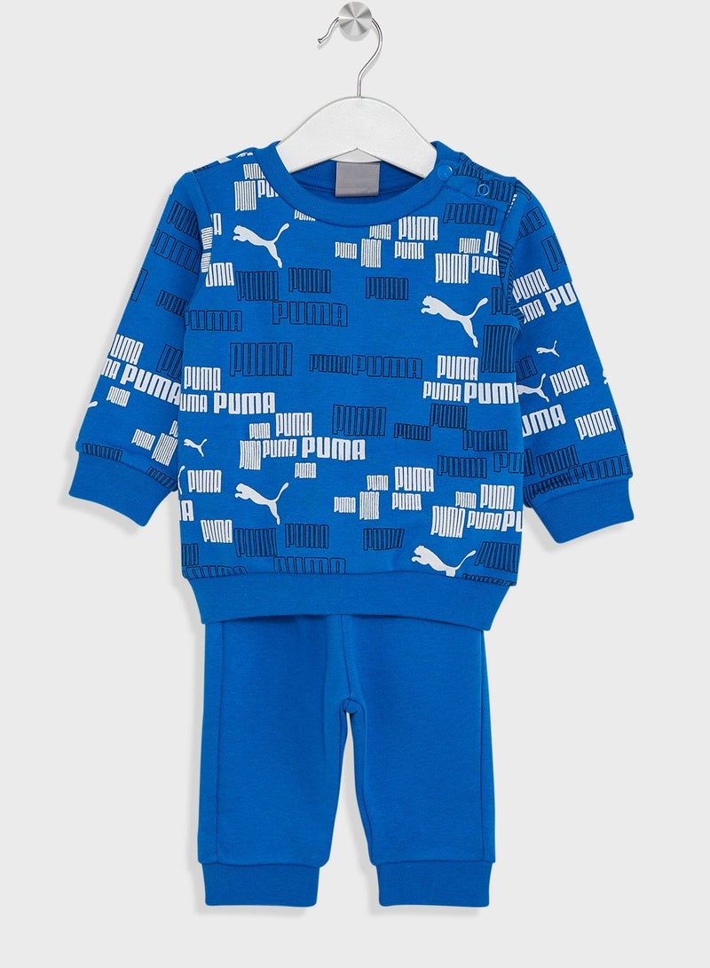 Infants Minicats Aop Crew Joggers Fl