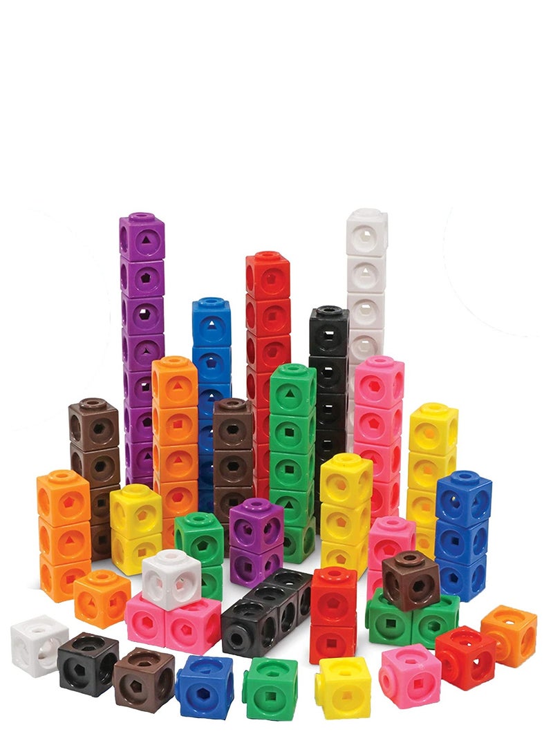 MathLink Cubes Set of 100 Cubes Ages 5+ Kindergarten STEM Activities Math Manipulatives and Counters Homeschool and Teacher Supplies