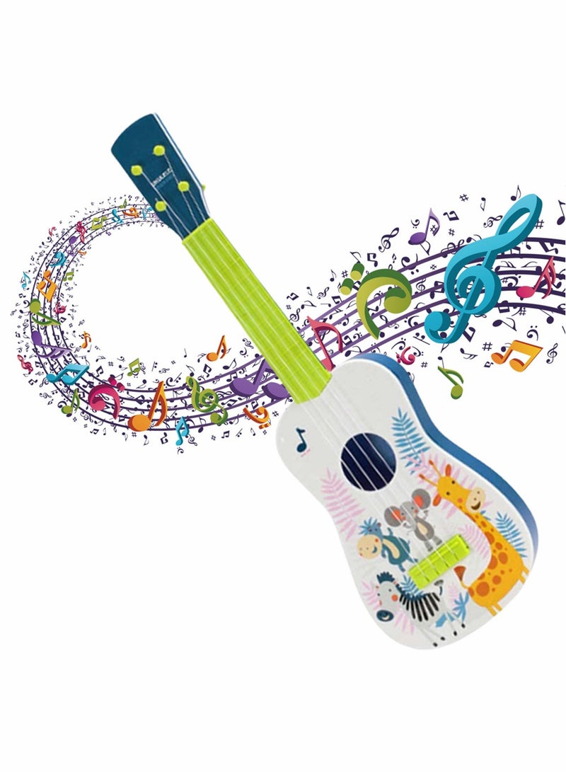 Kids Guitar Beginner Ukulele 23.5 Inch Musical Instrument with Vibrant Sound, Learning Educational Toys Cartoon Animal Pattern Mini Musical Toy for Boys Girls Kids Guitar Party Favor