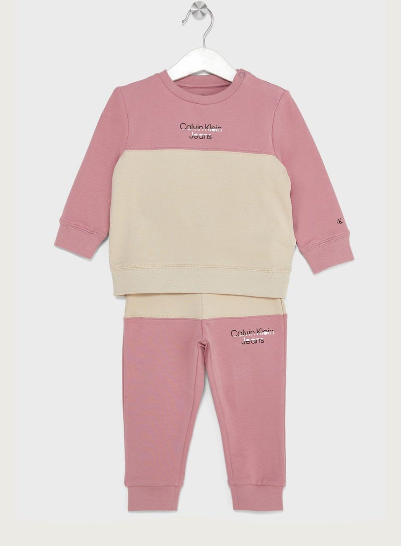 Infant Color Block Logo Tracksuit