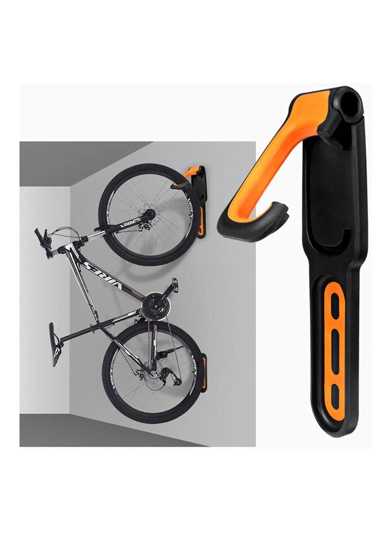 Bike Wall Mount, Enhanced Bike Storage Rack Hooks Adjustable Saving Space Bicycle Hanging Stand Bike Wall Storage Hanger Hook Vertical Bicycle Depot Wall Hanger with Screw