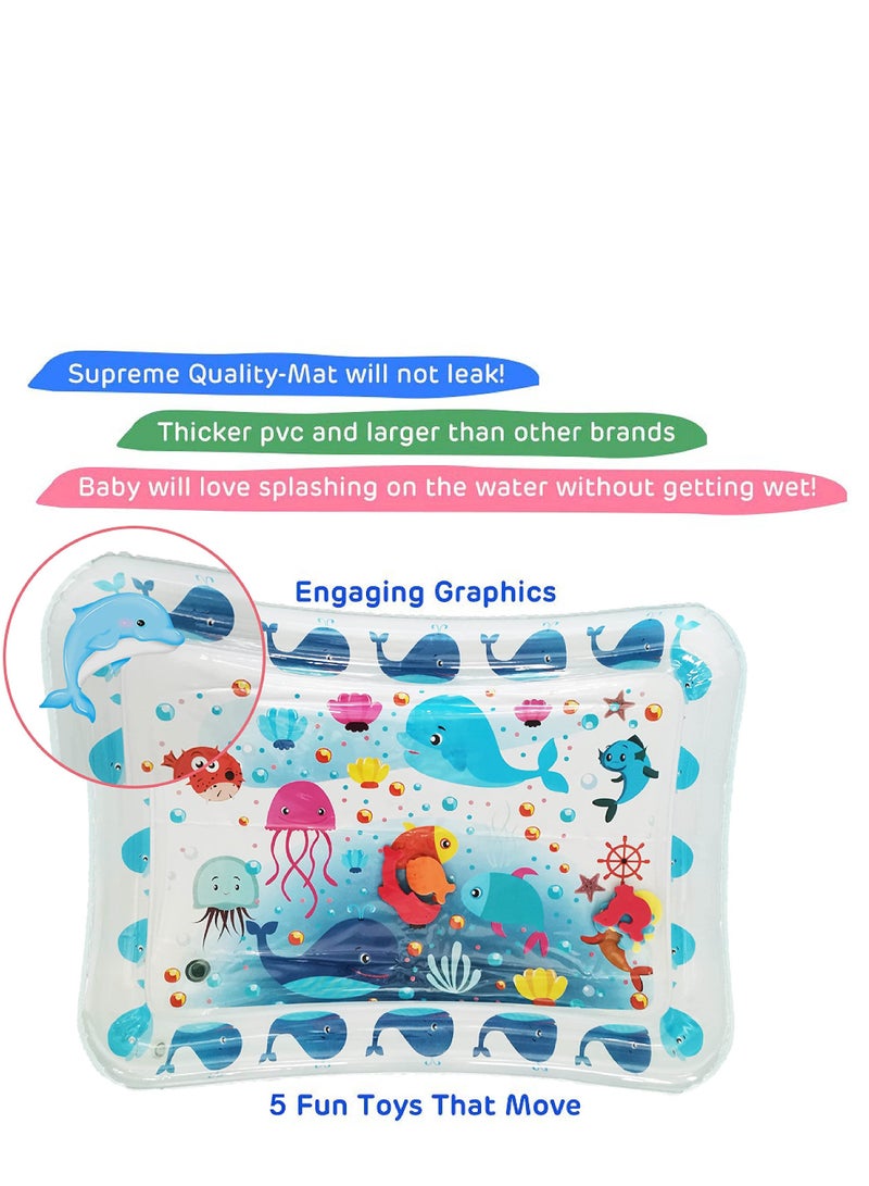 Time Water Mat Infant Toy Indoor Floor Inflatable Newborn Boys and Girls of 3 6 9 12 Months Fun Activity Center Toys Baby Early Development Centers