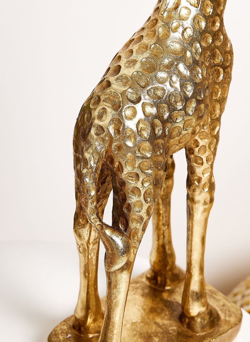 51.5Cm Giraffe Ornament Gold In Mail Order Packaging