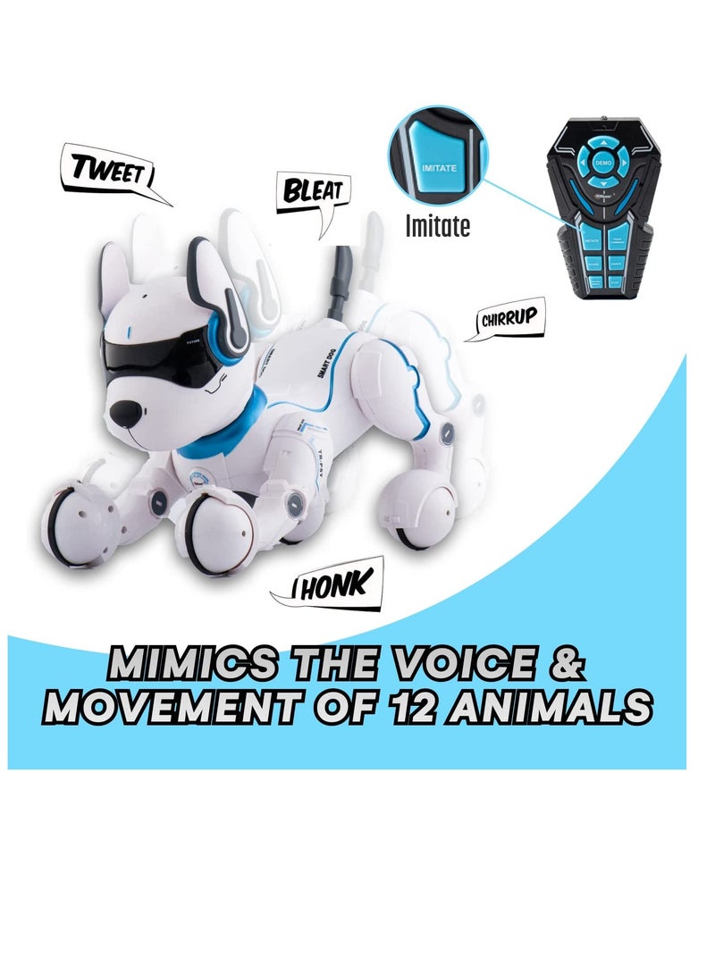 Remote Control Robot Dog Toy with Touch Function and Voice Control Rc Dog Robots Toys for Kids 3 - 10 Year Old and up Smart and Dancing Robot Toy Imitates Animals Mini Pet Dog Robot