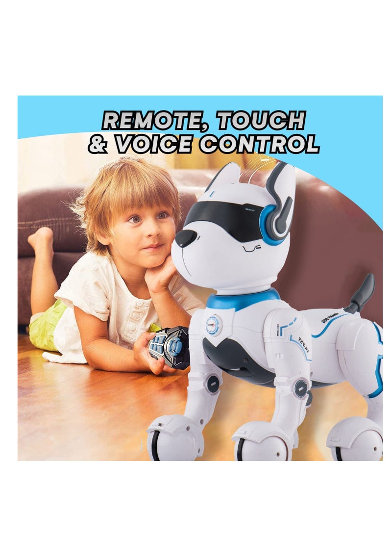 Remote Control Robot Dog Toy with Touch Function and Voice Control Rc Dog Robots Toys for Kids 3 - 10 Year Old and up Smart and Dancing Robot Toy Imitates Animals Mini Pet Dog Robot