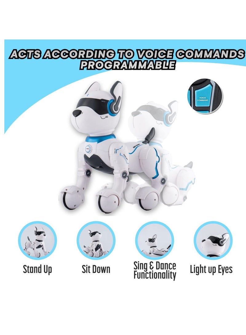 Remote Control Robot Dog Toy with Touch Function and Voice Control Rc Dog Robots Toys for Kids 3 - 10 Year Old and up Smart and Dancing Robot Toy Imitates Animals Mini Pet Dog Robot