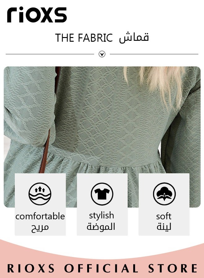 Women's V Neck Tops, Classic Comfortable Long Sleeve Tunic Blouses with Unique Dsign, Elegant Comfortable Loose Fit Blouses, Suitable for a Casual Everyday Look, Formal, and Other Occasions