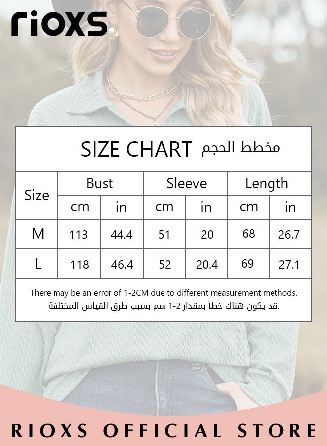Women's V-neck Long Sleeve Fitted Shirts, Loose Casual Blouse, Knitted Solid Color Tops Soft and Comfortable Pullover Shirt, For Work or Daily Wear