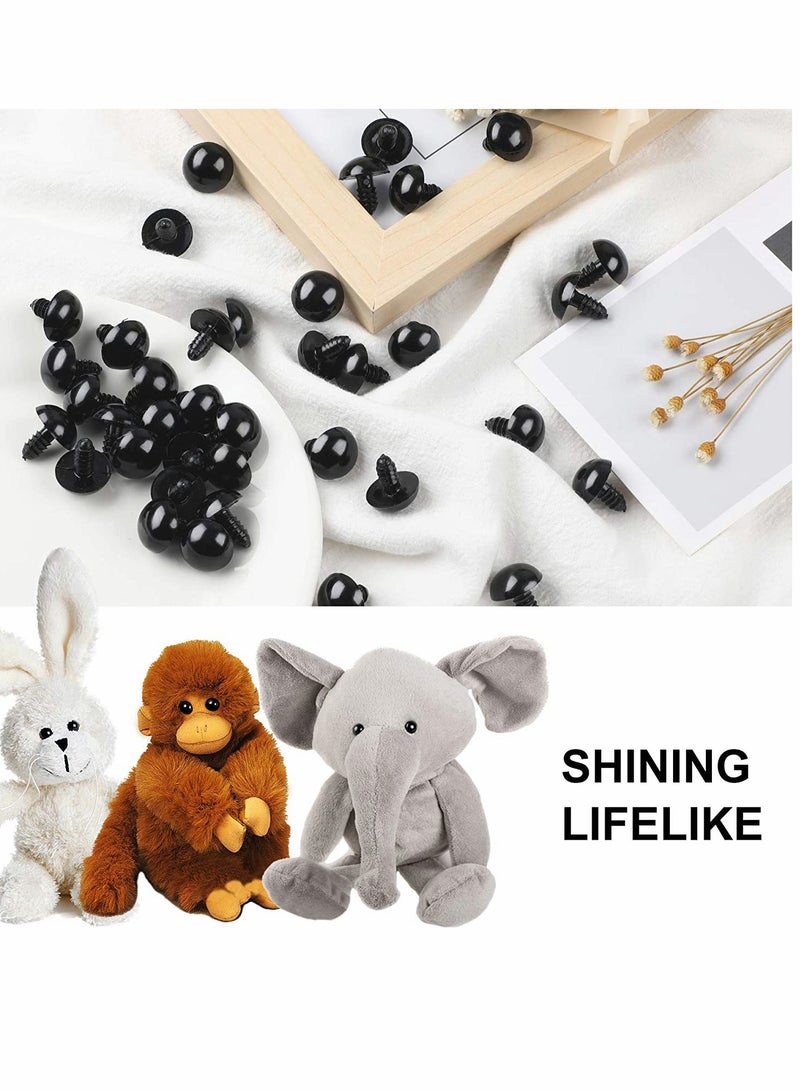 Doll Eyes with Washers, 120 Pcs Plastic Safety Crochet Eyes and 120 Pcs Washers, for Crochet Crafts Washer Assorted Sizes for Doll, Plush Animal and Teddy Bear Puppet Craft Making 0.8 Inch/20 mm