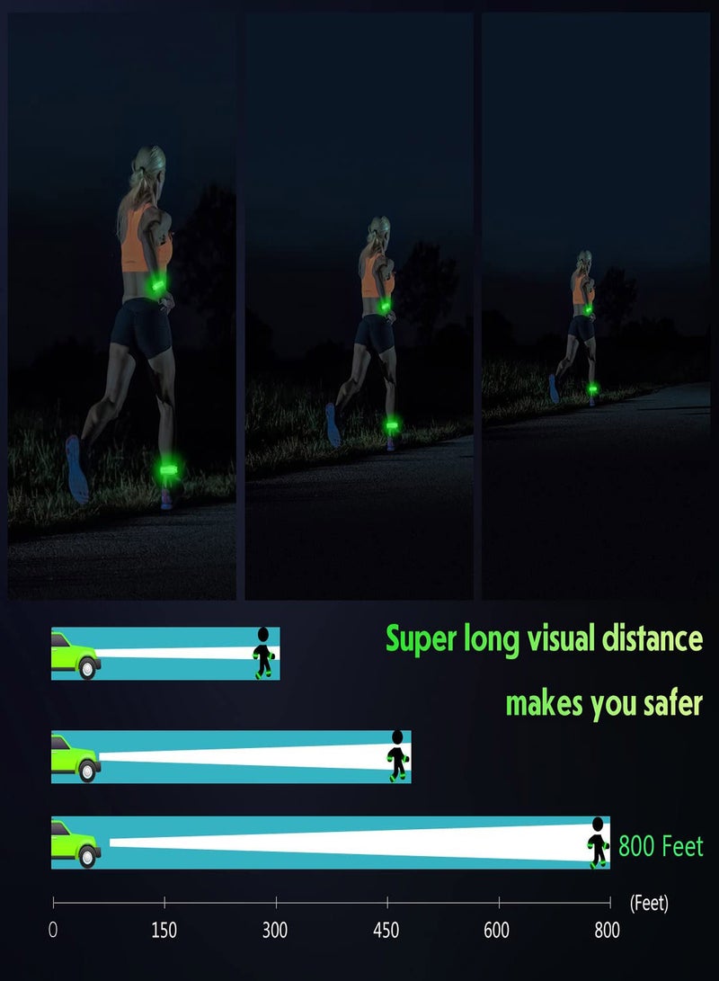 LED Armbands for Running 2Pcs LED Glow Bracelets Safety Wristband USB Running Reflective Gear High Visibility Running Lights for Runners Night Walkers Bikers Camping Outdoor Sports