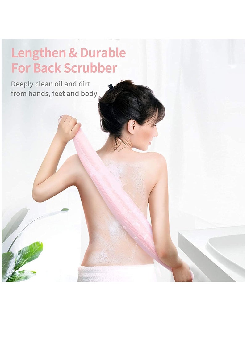 Exfoliating Washcloth Towel - Exfoliating Body Scrubber, Loofah Wash Sponge - Korean & Japanse & African Washcloth - Soft + Rough Exfoliating Back Scrubber - for Senstive and Rough Skin