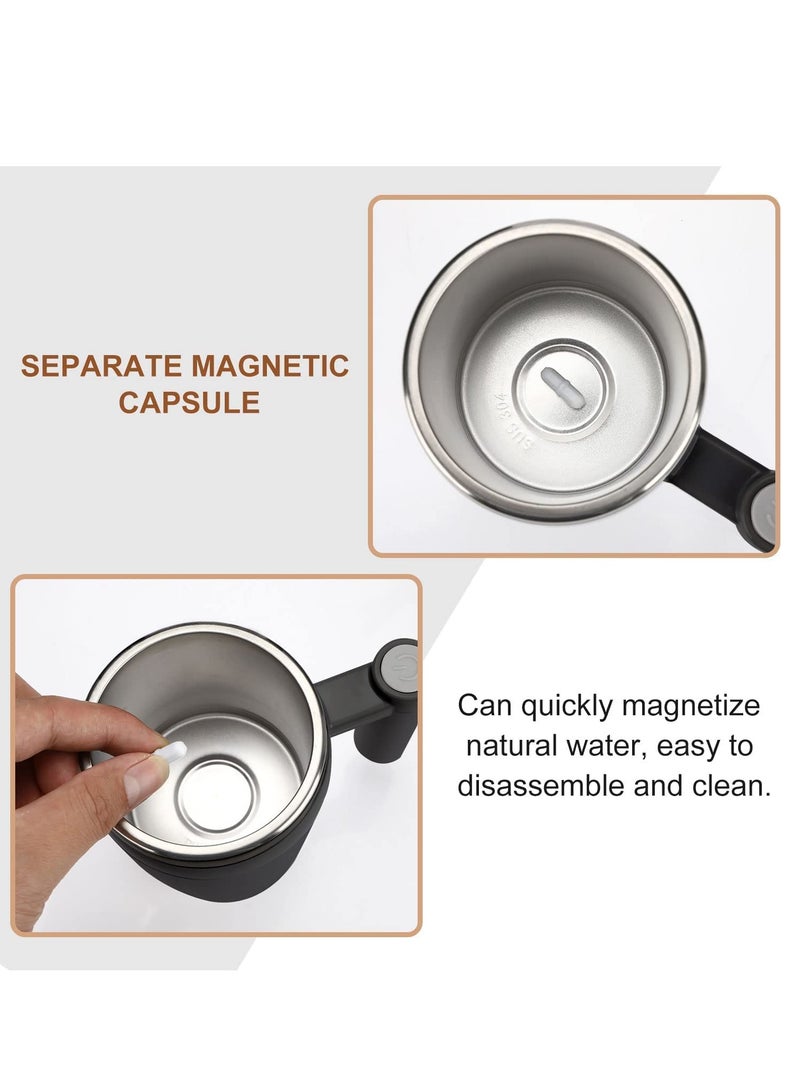 Self Stirring Mug Coffee Cup, Rechargeable Automatic Magnetic Stirring Coffee Mug with Cup Brush & Lid, Auto Self Mixing Stainless Steel Cup For Coffee, Milk, Cocoa, and Other Beverages