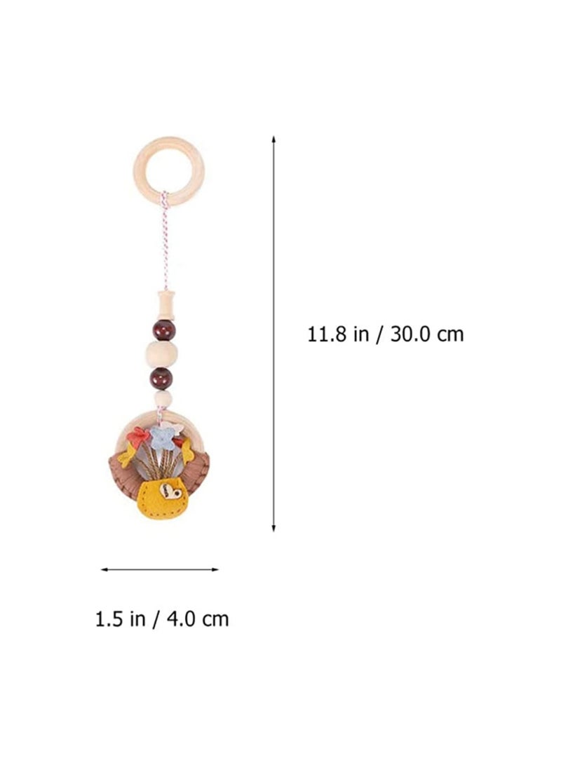 4PCS Baby Hanging Toy Wooden Baby RattlesTeether Toys Sensory Toys for Infants and Young Children Play Gym Frame Activity Gym Hanging Bar Baby Toy Appease Soothing Wind Chimes Toy