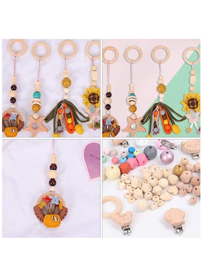 4PCS Baby Hanging Toy Wooden Baby RattlesTeether Toys Sensory Toys for Infants and Young Children Play Gym Frame Activity Gym Hanging Bar Baby Toy Appease Soothing Wind Chimes Toy