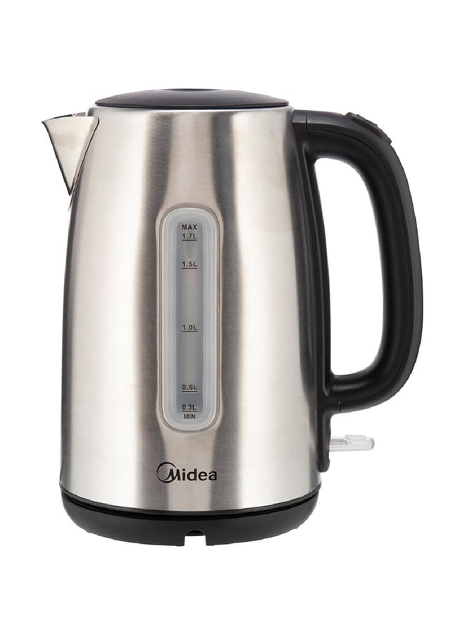 Electric Kettle, 1850-2200W Power, Water-Level Indicator, Removable Filter And Auto Shut-Off, Stainless Steel Body With 360° Swivel Base Perfect For Beverages 1.7 L 1850 W MK17S30D2 Silver