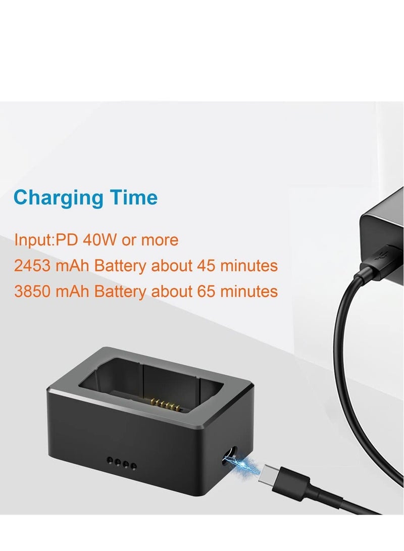 Battery Charger for DJI Mavic Mini 3 Pro, USB Battery Charging Hub with Two Charging Cables, Support QC3.0 PD Fast Charging, Charging Hub Accessories
