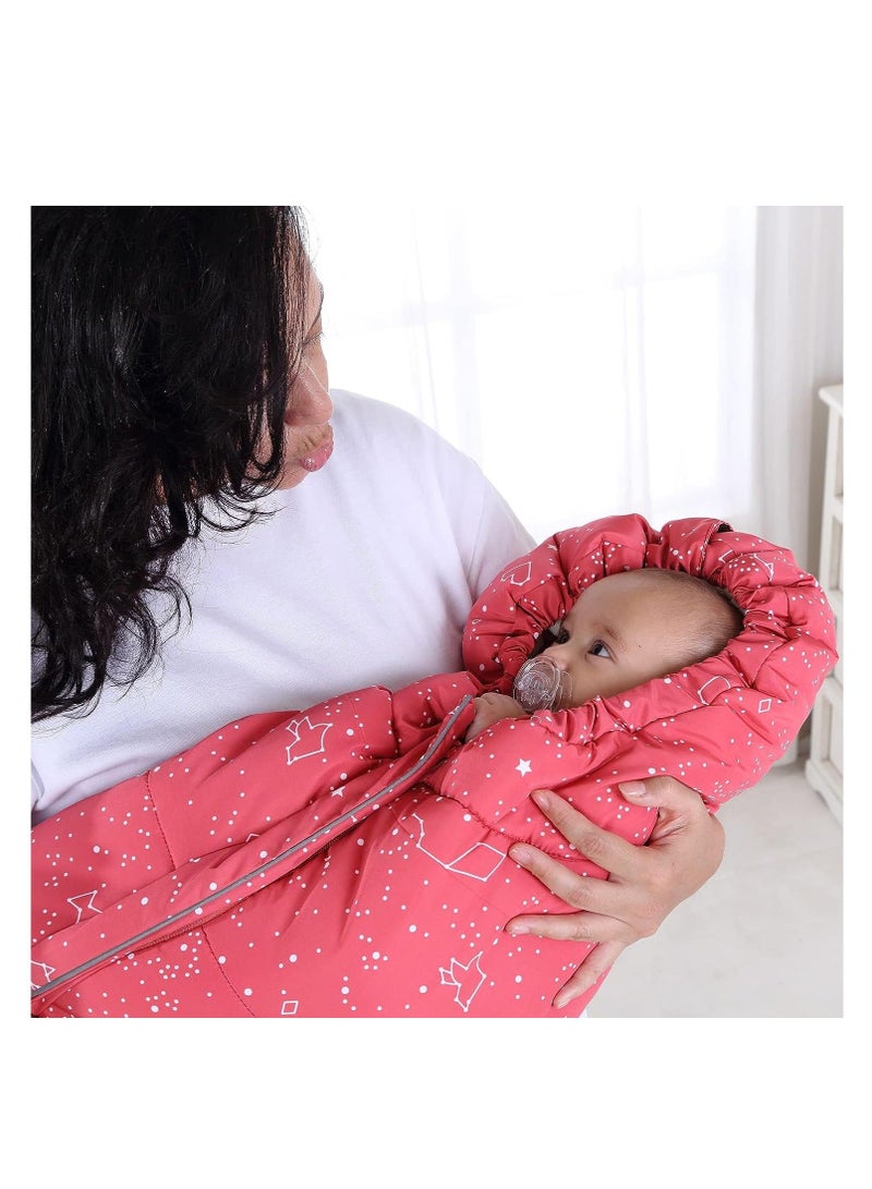 Stroller Sleeping Bag, Footmuff, Autumn Winter Thickened Baby Windproof and Kickproof Quilt Blanket, for Cart, Indoor Outdoor Holding 102 * 57CM Babies 0-36 Months