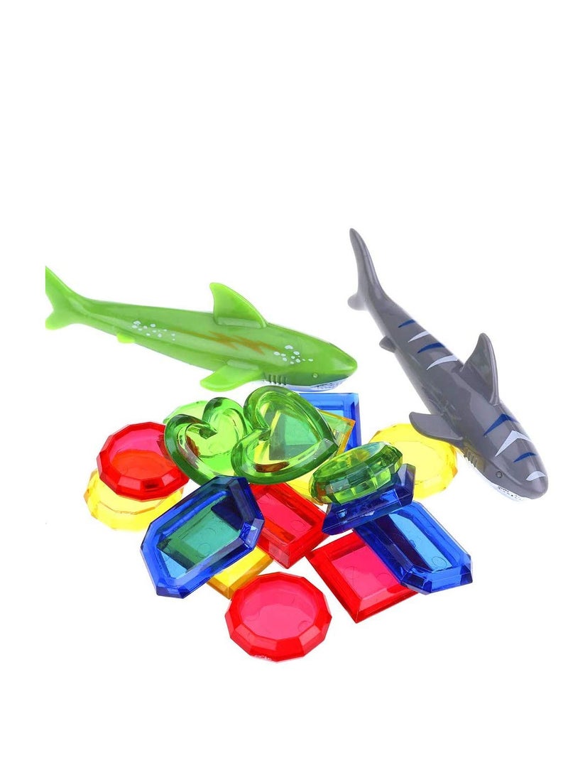 34pcs Diving Toys Dive Sticks 4pcs Dive Rings 4pcs Bandits Underwater Swimming Pool Toys Diving Game Training Gift for Kids Boys Girls