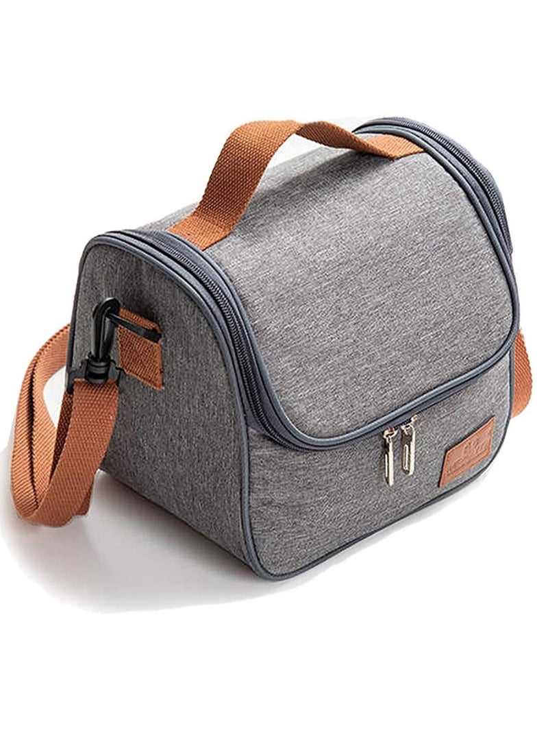 Insulated Lunch Bag Cooler Shoulder Thermal Tote Bag for Men Women Portable Indoor Outdoor Lunch Box Bag