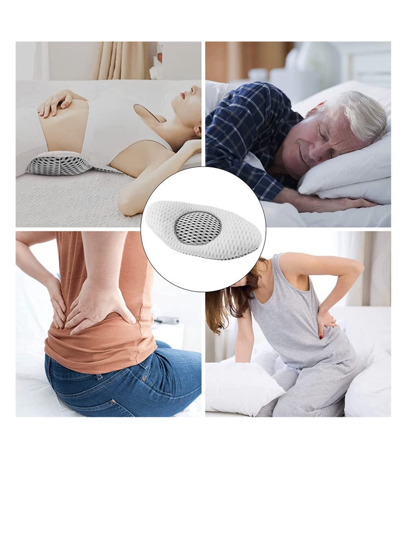 Lumbar Pillow for SleepingAdjustable Height 3D Lower Back Support Pillow Waist for Lower Back Pain Relief and Sciatic Nerve Pain Pregnancy Pillows Waist Support for Side Sleepers