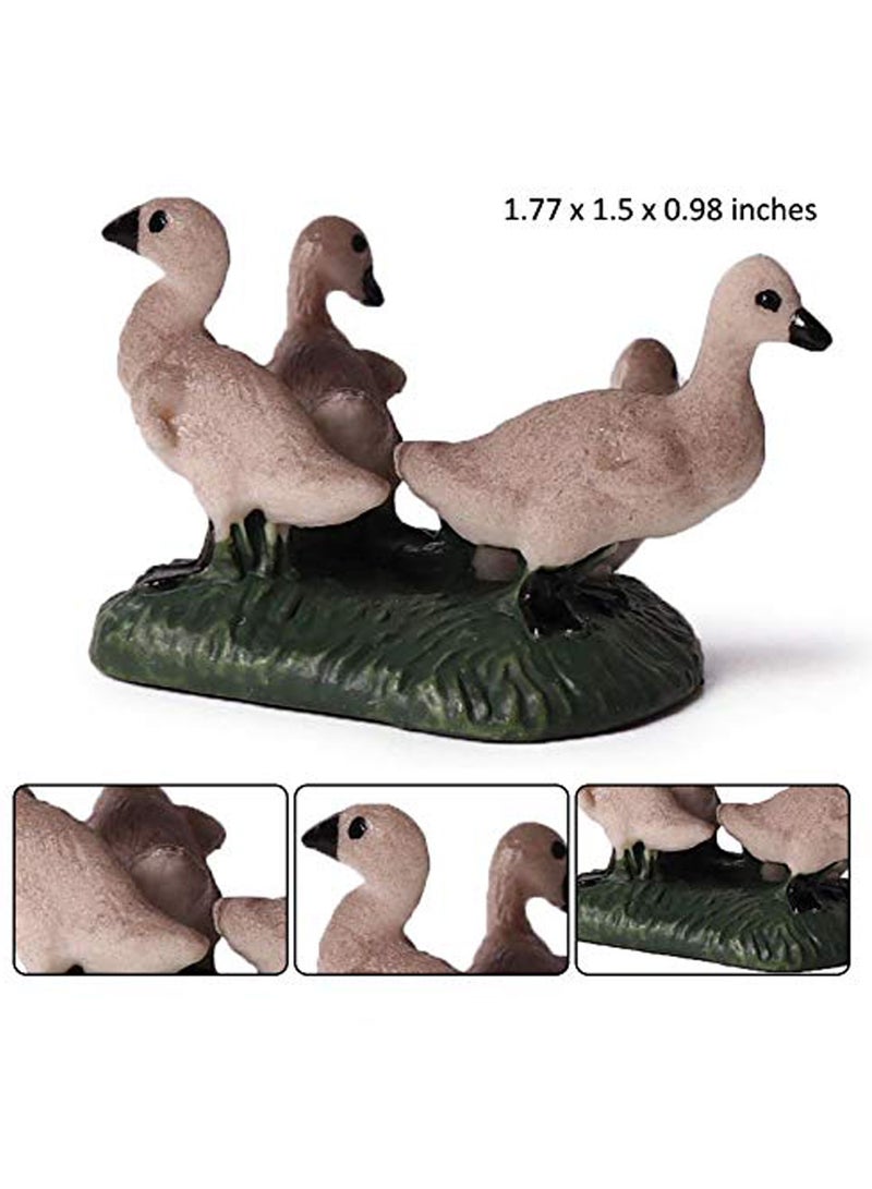 Farm Animals Goose Figurines Simulated Farm Life Realistic Plastic Animals for Collection Educational Props Duck Toy Figurine for Kids Ages 3 and Above