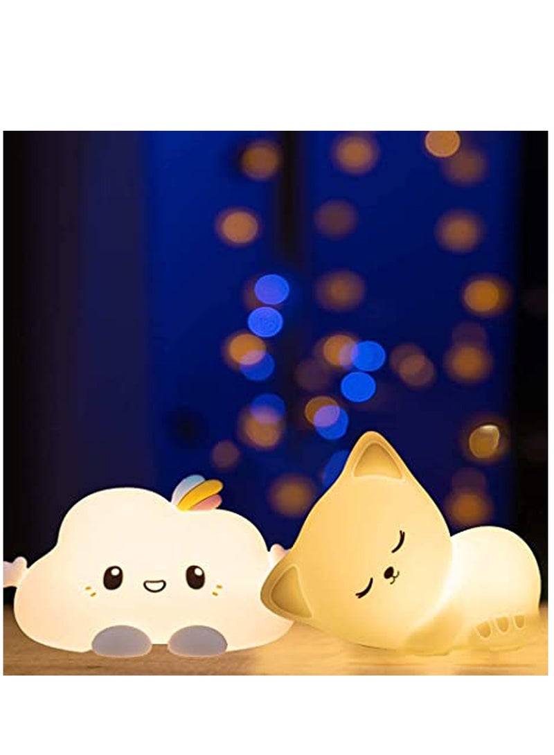 Cute Kids Night Light, Baby Night Light, Portable Rechargeable Night Light for Girls, Silicone Night Light for Baby, Led Night Light