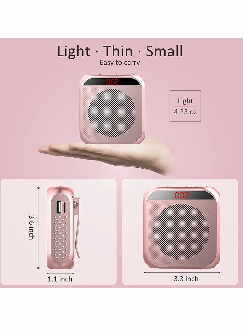 Voice Amplifier with Wired Microphone Headset Portable Rechargeable Pa System Speaker Personal Microphone Speech Amplifier Loudspeaker for Teachers Tour Guides Coaches Metting Yoga Fitness