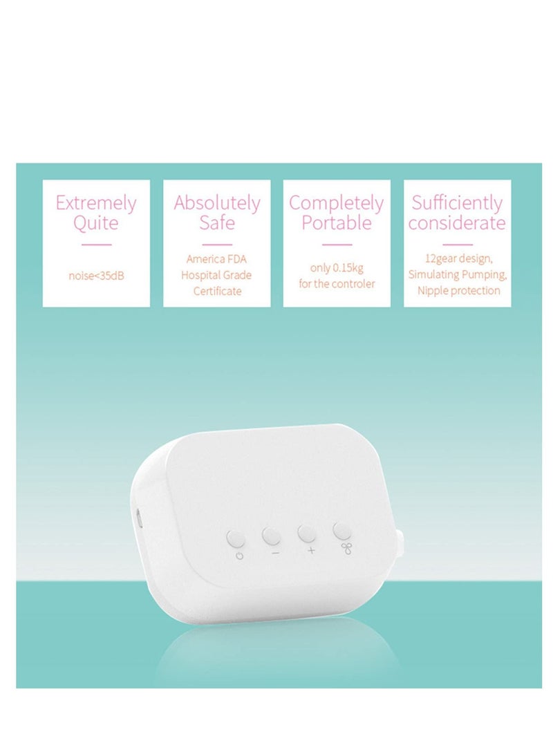 Electric Breast Pump w/Pumping Massaging Modes, Dual Suction Nursing Breastfeeding Breastpump, BPA Free Ultra-Quiet Milk for Travel