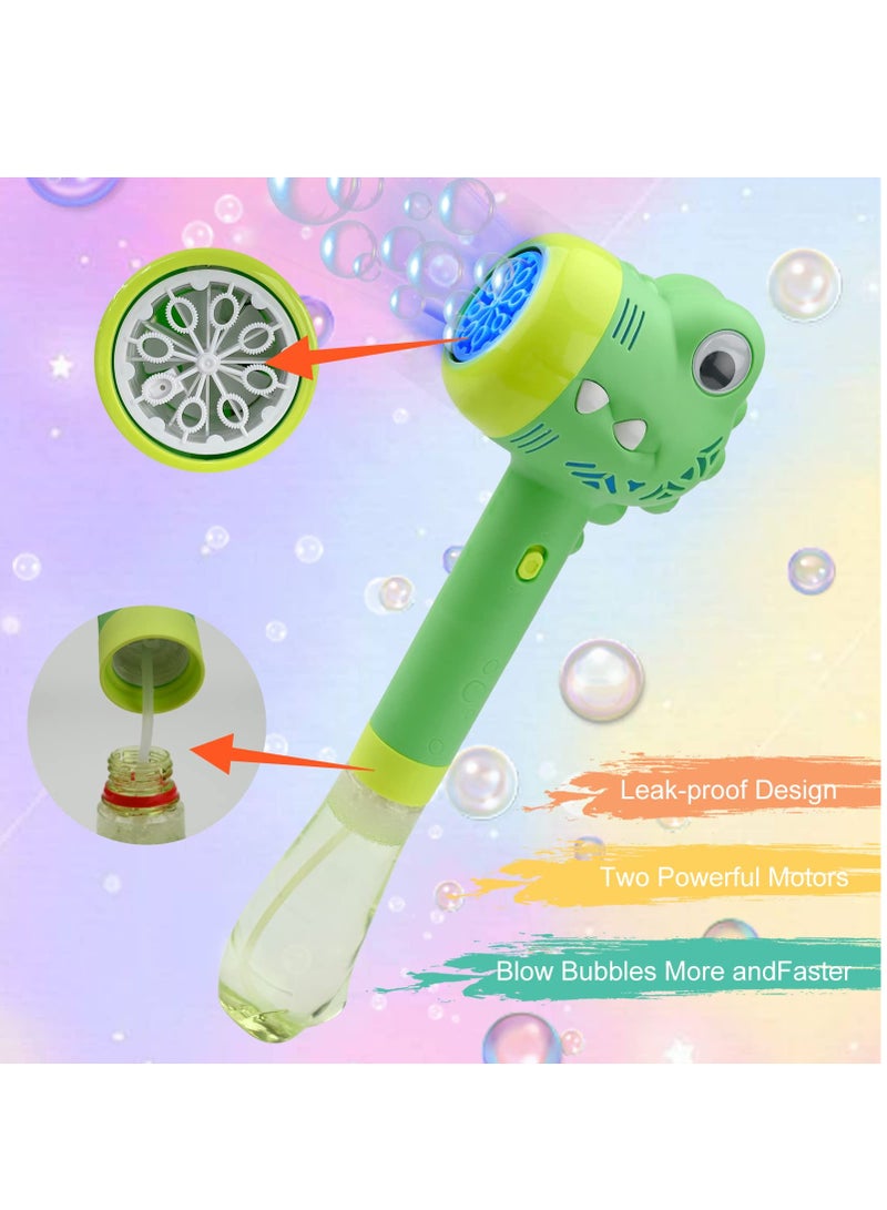 SYOSI Bubble Gun Bubble Machin, Automatic Bubble Blaster with Bubble Solution, Musical Light Up Bubbles Making Toy Bubble Blower Bubble Maker for Wedding Kids Party Gift Garden Outdoor Activity