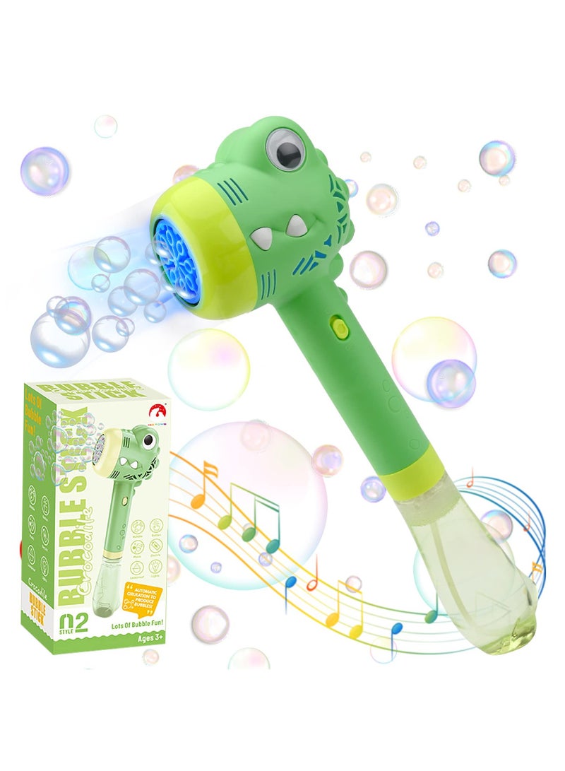 SYOSI Bubble Gun Bubble Machin, Automatic Bubble Blaster with Bubble Solution, Musical Light Up Bubbles Making Toy Bubble Blower Bubble Maker for Wedding Kids Party Gift Garden Outdoor Activity