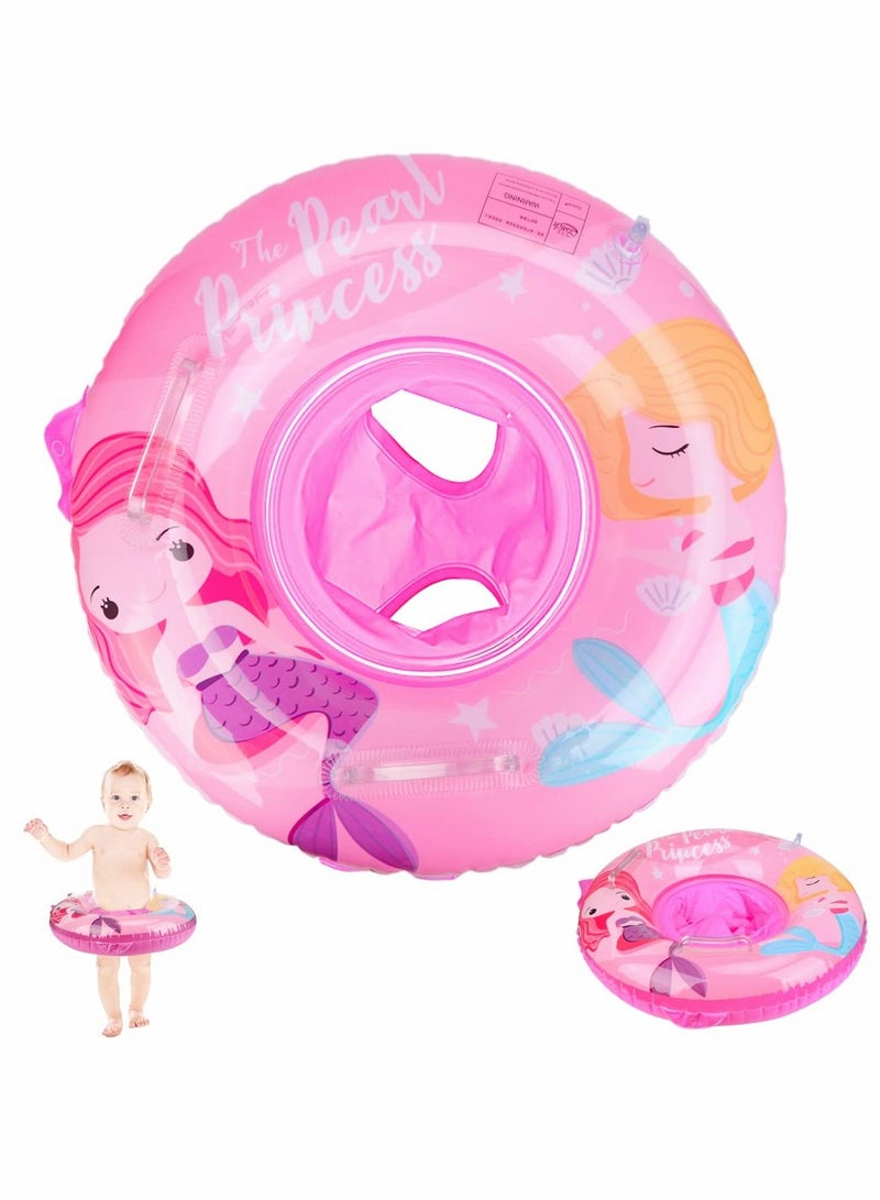 Baby Swimming Ring, Unicorn Float Inflatable Ring Helps Learn to Swim and Kick for Kids the Age Of 3-72 Months（Pink）