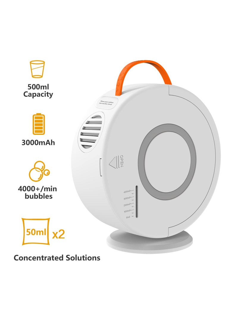 SYOSI Bubble Machine for Kids Automatic Bubble Blower, Rechargeable Battery Operated Portable Bubble Maker, for Little Boys Girls with Auto Rotated 90°/360°