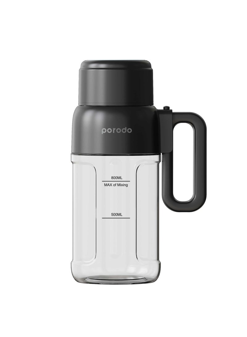 Porodo LifeStyle Portable Juicer Blender with Straw 800mL 120W - Black