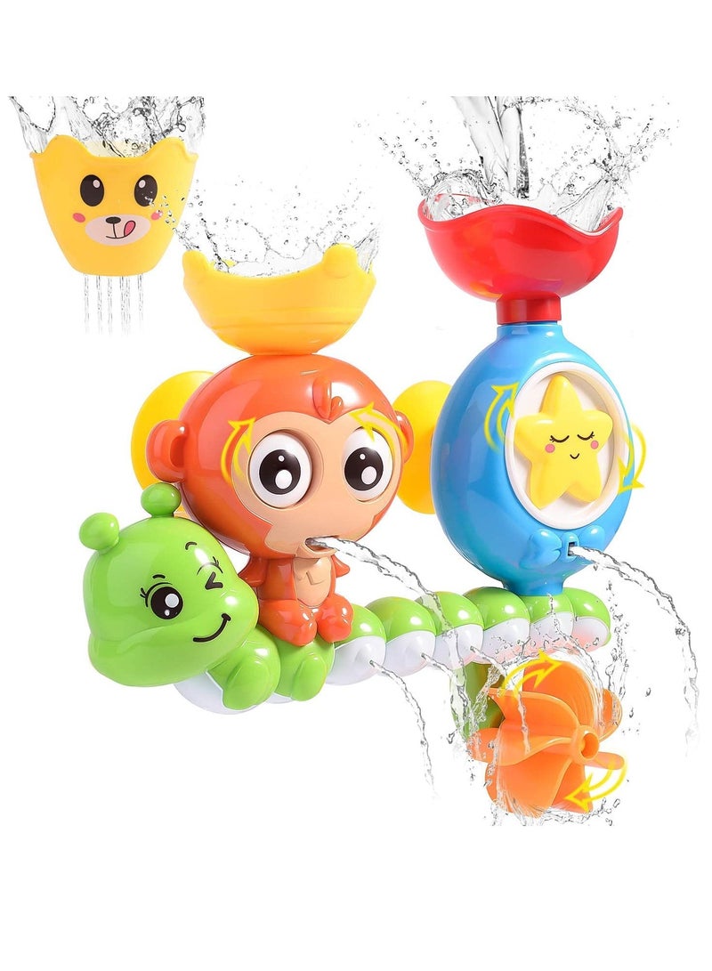 Bath Toy Bathtub Toy Waterfall Water Station with One Stackable Cups Fountain Water Shower Toy for Babies and Kids Gift