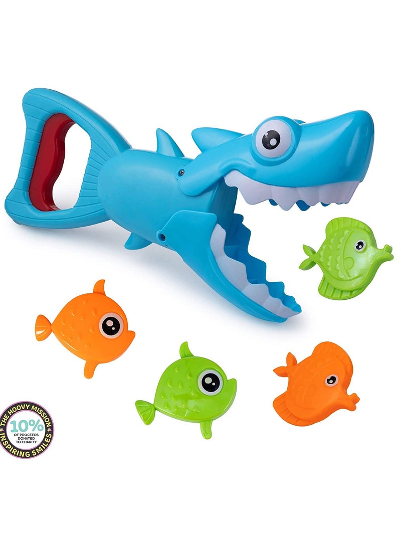 Bath Toys Fun Baby Bathtub Toy Shark Bath Toy for Toddlers Boys Girls Shark Grabber with 4 Toy Fish Included (Shark Grabber)