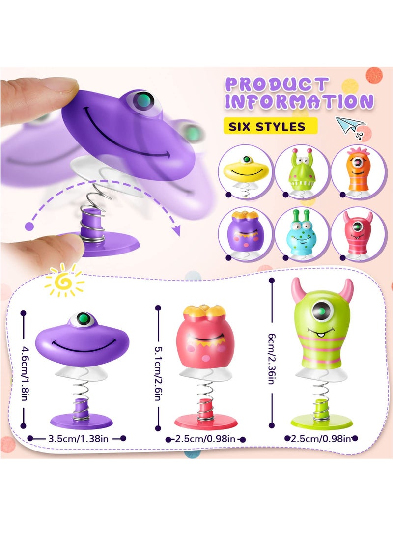 SYOSI Big Eye Animal Toys 48 Pack Spring Launchers Toys Jumping Popper Toys for Kids Boys Girls Toddlers Basket Stuffers Egg Fillers Gifts Party Favors 6 Styles Random Color
