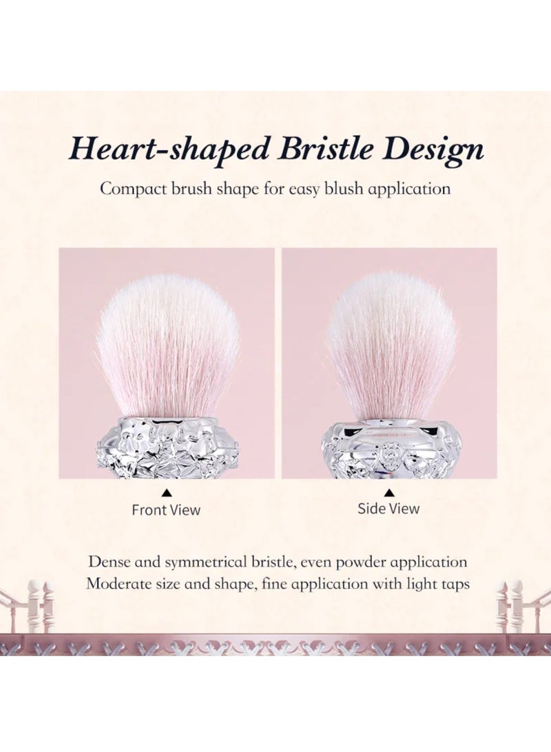 Swan Ballet Series Love Fluffy Practical Brush 2 Types Highlighter Bronzer Contour Soft Makeup Brush (Silver/Clear)