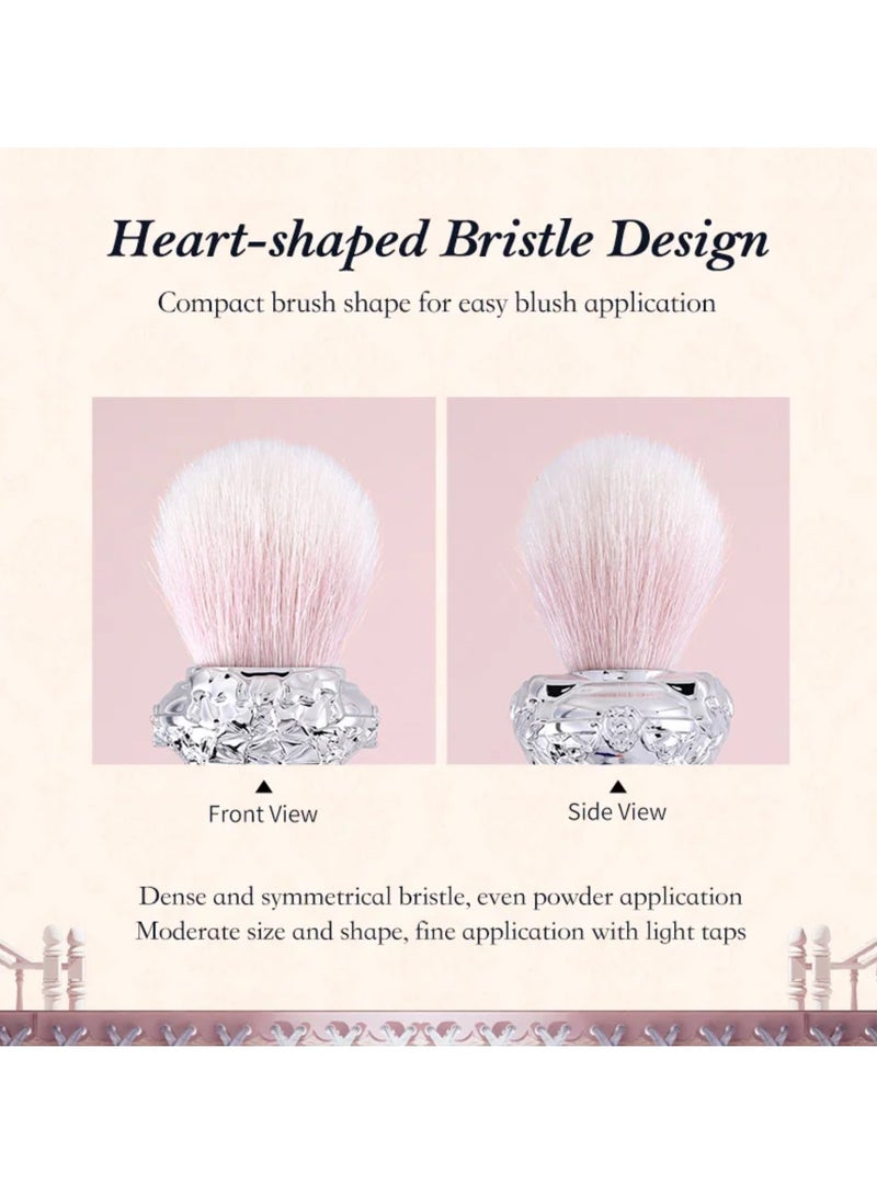 Swan Ballet Series Love Fluffy Practical Brush 2 Types Highlighter Bronzer Contour Soft Makeup Brush (Silver/Pink)