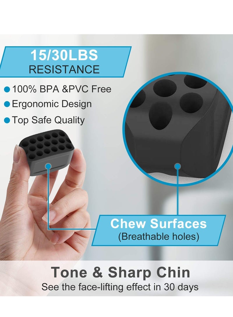 Jawline Exerciser for Defined Jawline Powerful Jaw Workout Jaw Trainer Neck Face Define Your Jawline Slim and Tone Your Face Jaw Exerciser For Men and Women 2 in 1 Double Chin Reducer Eliminator