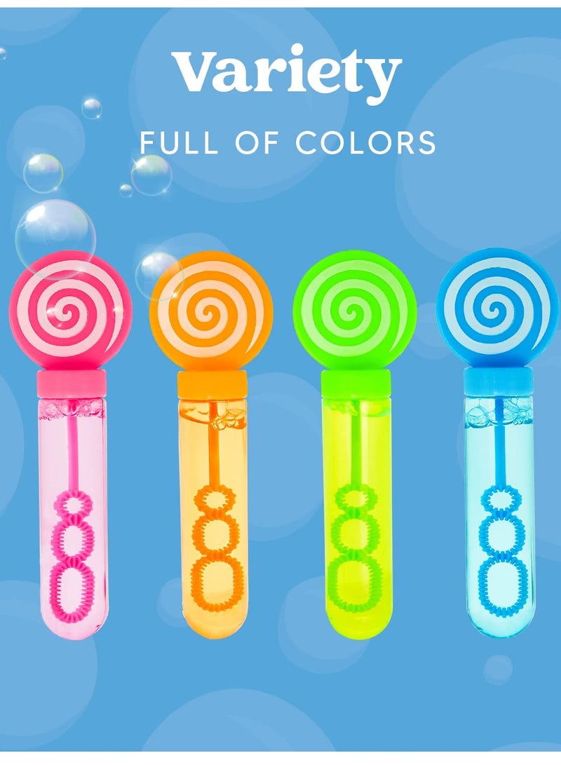 SYOSI 24 Pcs Mini Bubble Wands, Bubble Toys for Kids Bubble Wands for Birthday, Wedding, Party, Carnival Prizes Gift for Kids