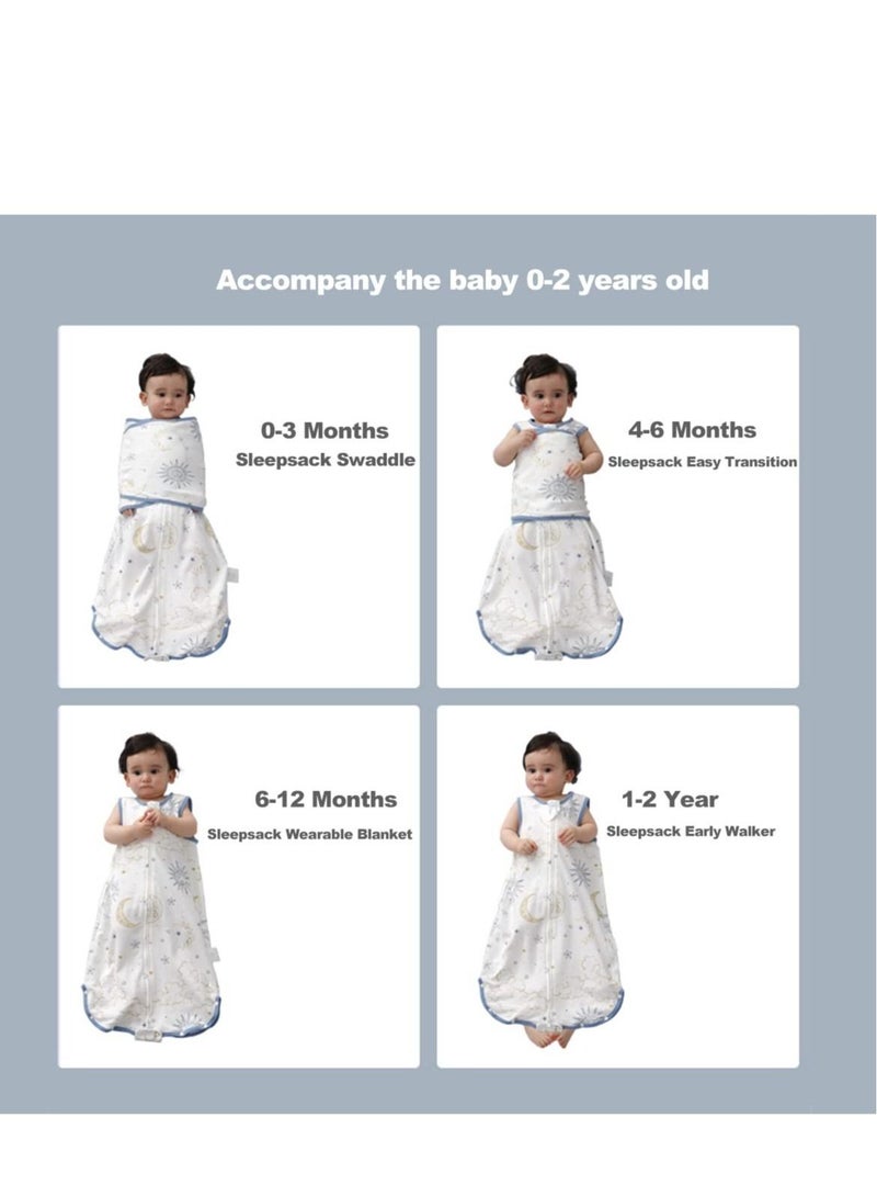 Baby Sleep Sack 6-12months,Baby in Comfort with Adjustable Swaddle Sleepsack ,Easy Transitional Wearable Blanket for Boys and Girls