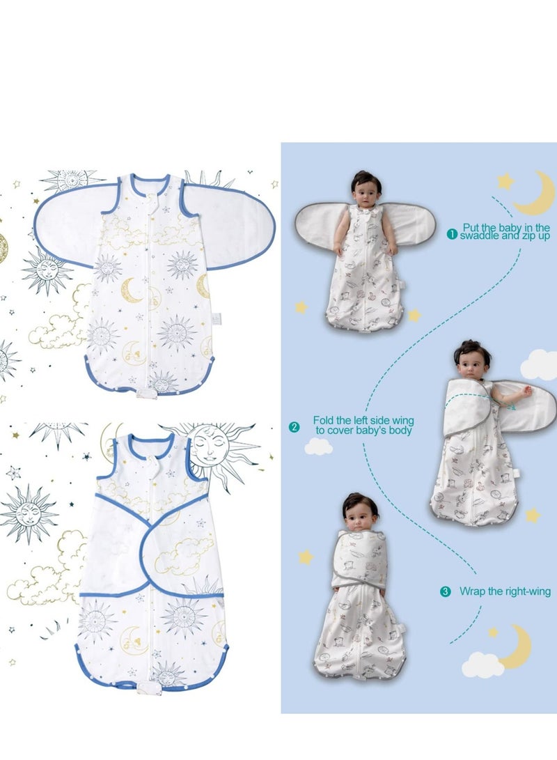 Baby Sleep Sack 6-12months,Baby in Comfort with Adjustable Swaddle Sleepsack ,Easy Transitional Wearable Blanket for Boys and Girls